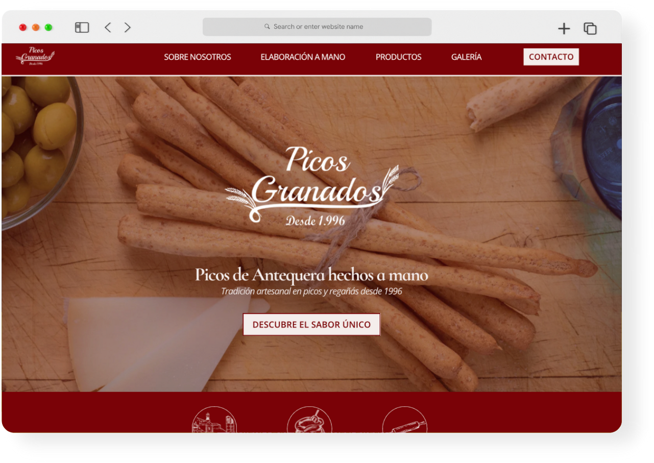 diseño tienda online en Málaga para Picos Granados